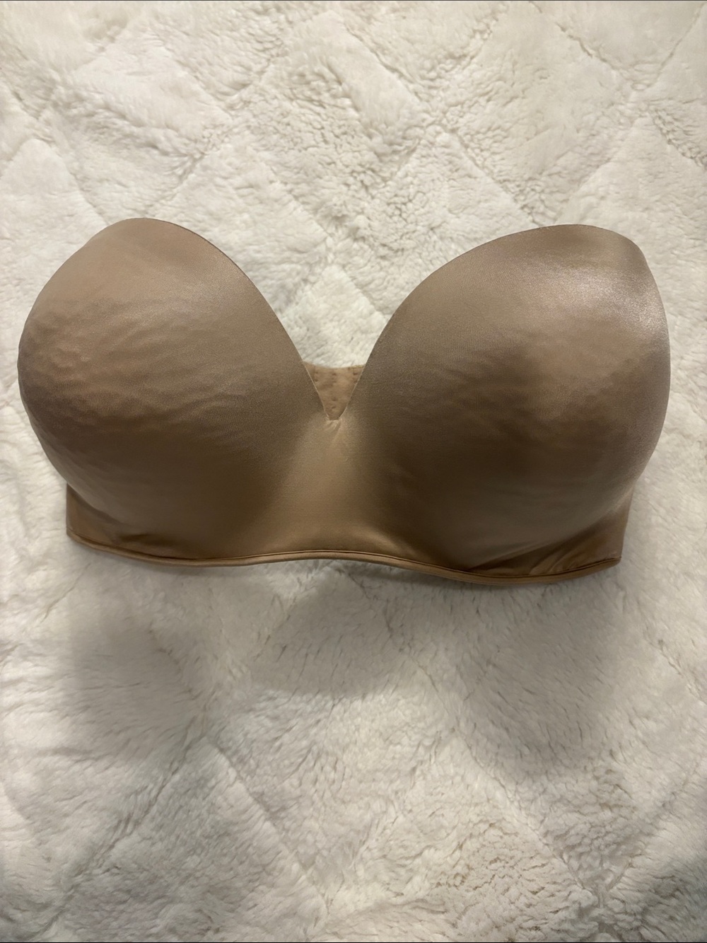 Cacique Intimates Strapless Seamless Nude Adhesive Bra